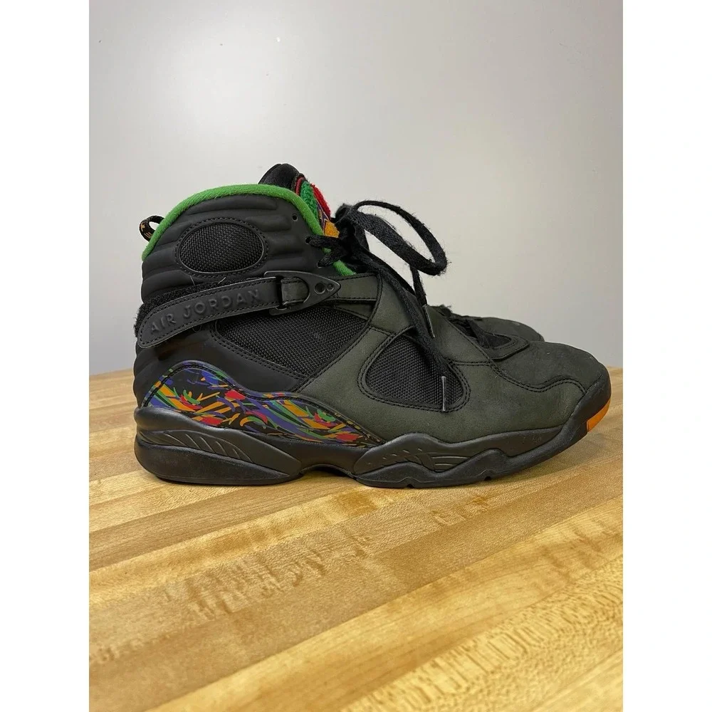 Size 10.5- Air‎ Jordan 8 Retro Tinker - Air Raid Black/Green/Yellow 305381-004